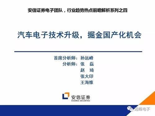 汽车电子技术升级,掘金国产化机会